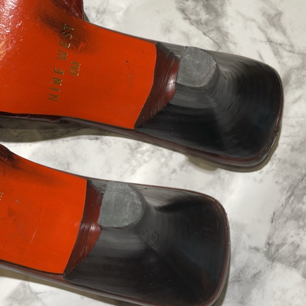 Nine West Brown Mules - Picture 5 of 8